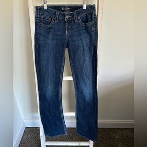 Women’s Silver Aiko Mid Slim Boot Cut Jeans